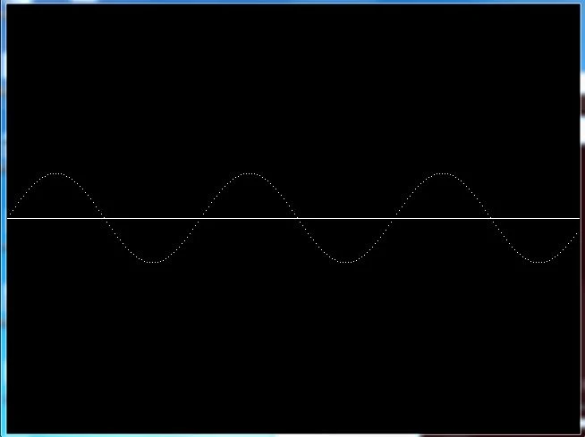 C graphics program to draw sine wave graph
