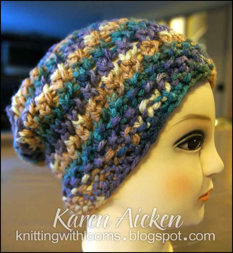 Knitting With Looms Verigated Slouch Hat