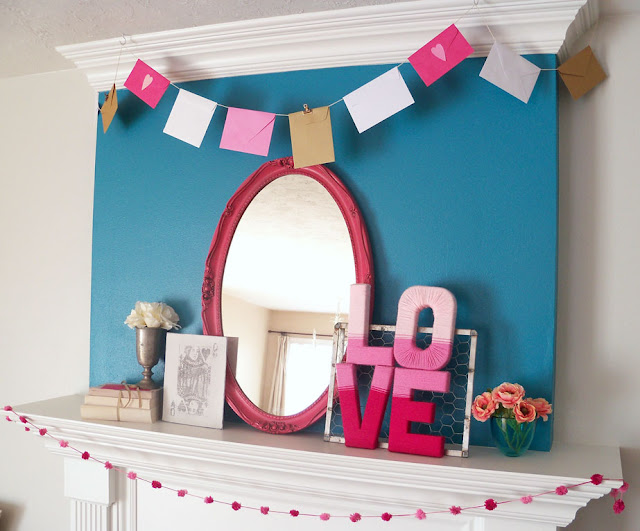 valentine's mantel