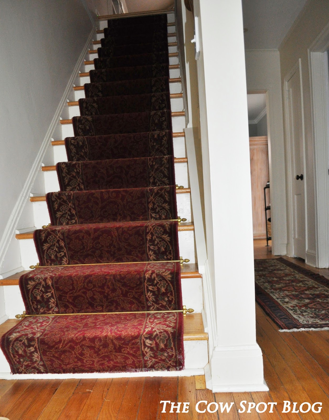 The Cow Spot New Stair Runner + Grandma's Art
