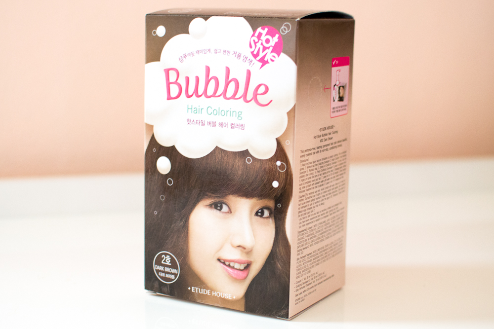 Peach Party Review Etude House Bubble Hair Coloring in Dark Brown