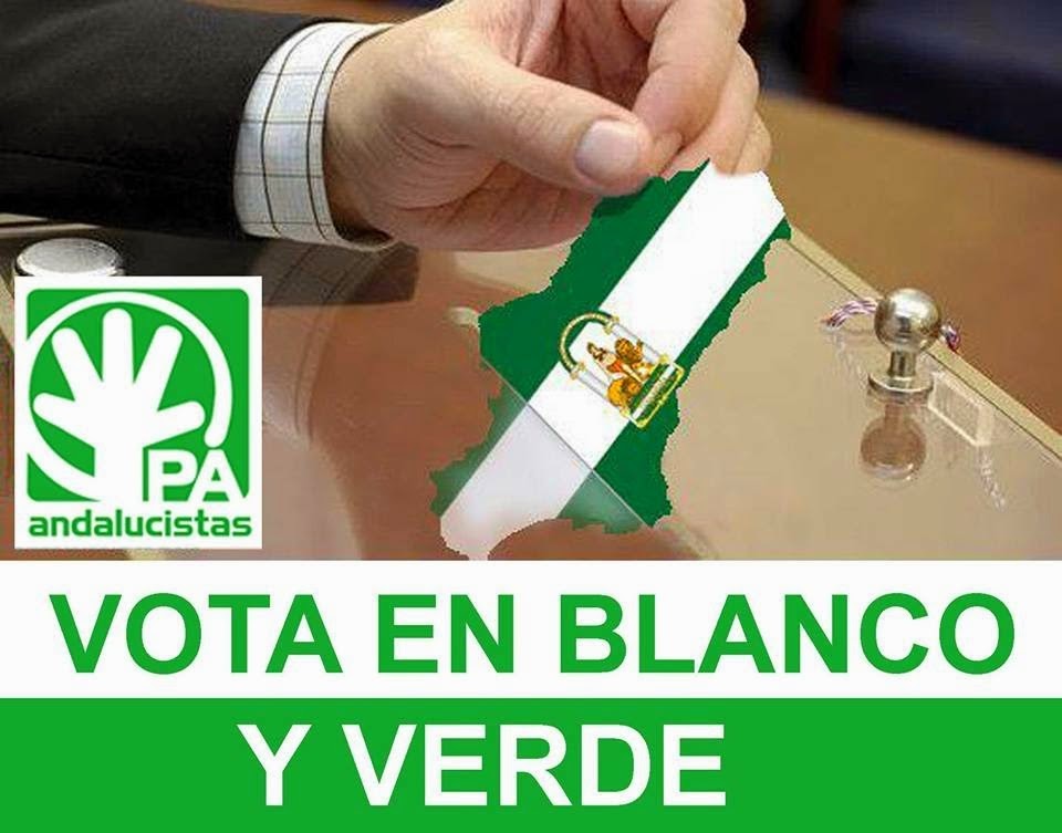 Vota en blanco y verde PA de Vélez Málaga.