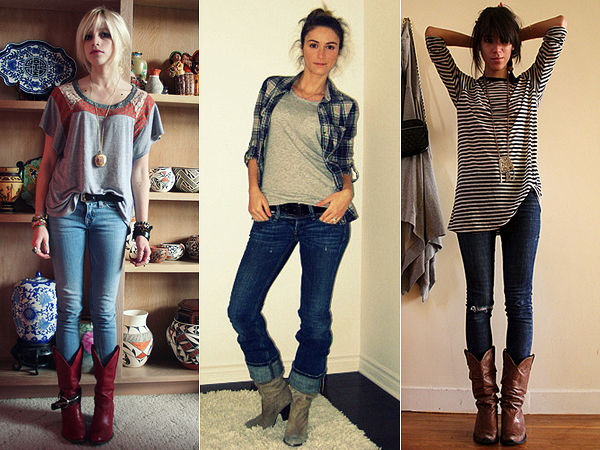 combinações com botas cano curto