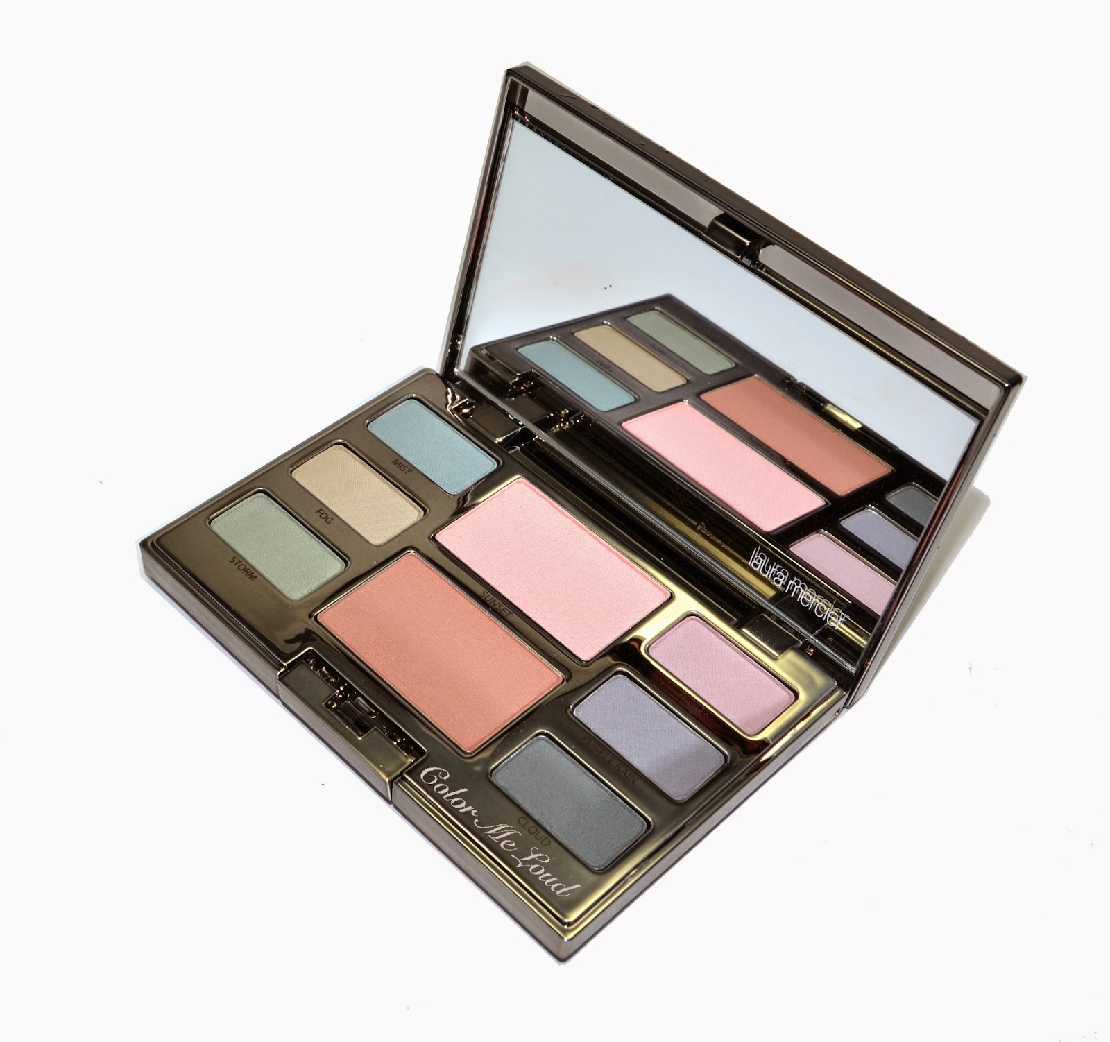 Rainy Eyes with Laura Mercier's Watercolour Mist Eye & Cheek Palette for Spring 2015, Review, Swatch & FOTD