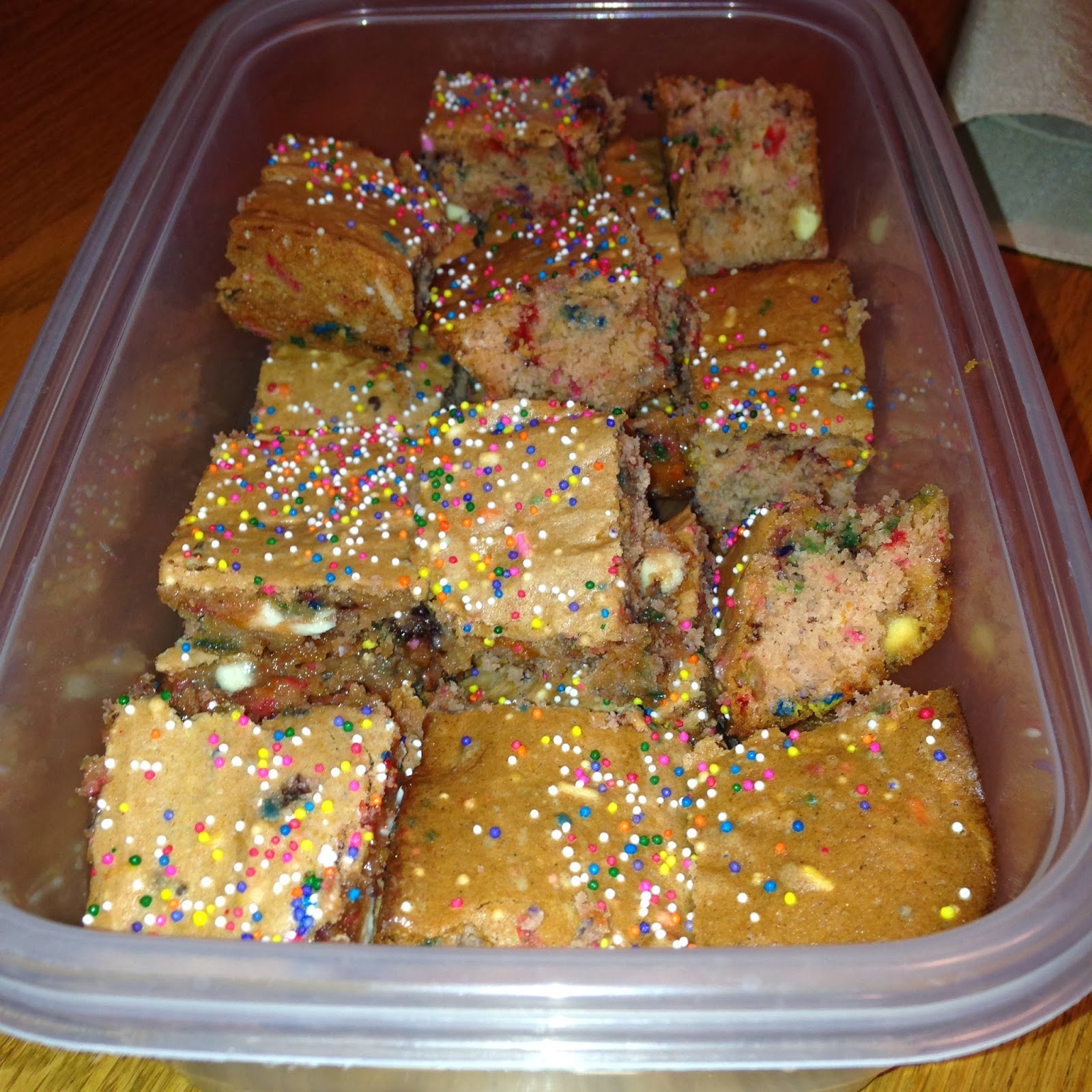 Monogram Meredith Cake Batter Funfetti Blondies