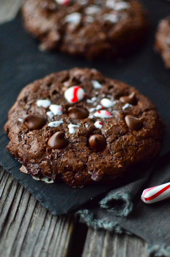 Yammie's Noshery Candy Cane Crunch Brownie Cookies