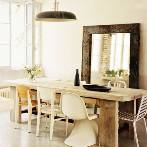 Neo arquitecturaymas: Blanco y madera en el comedor