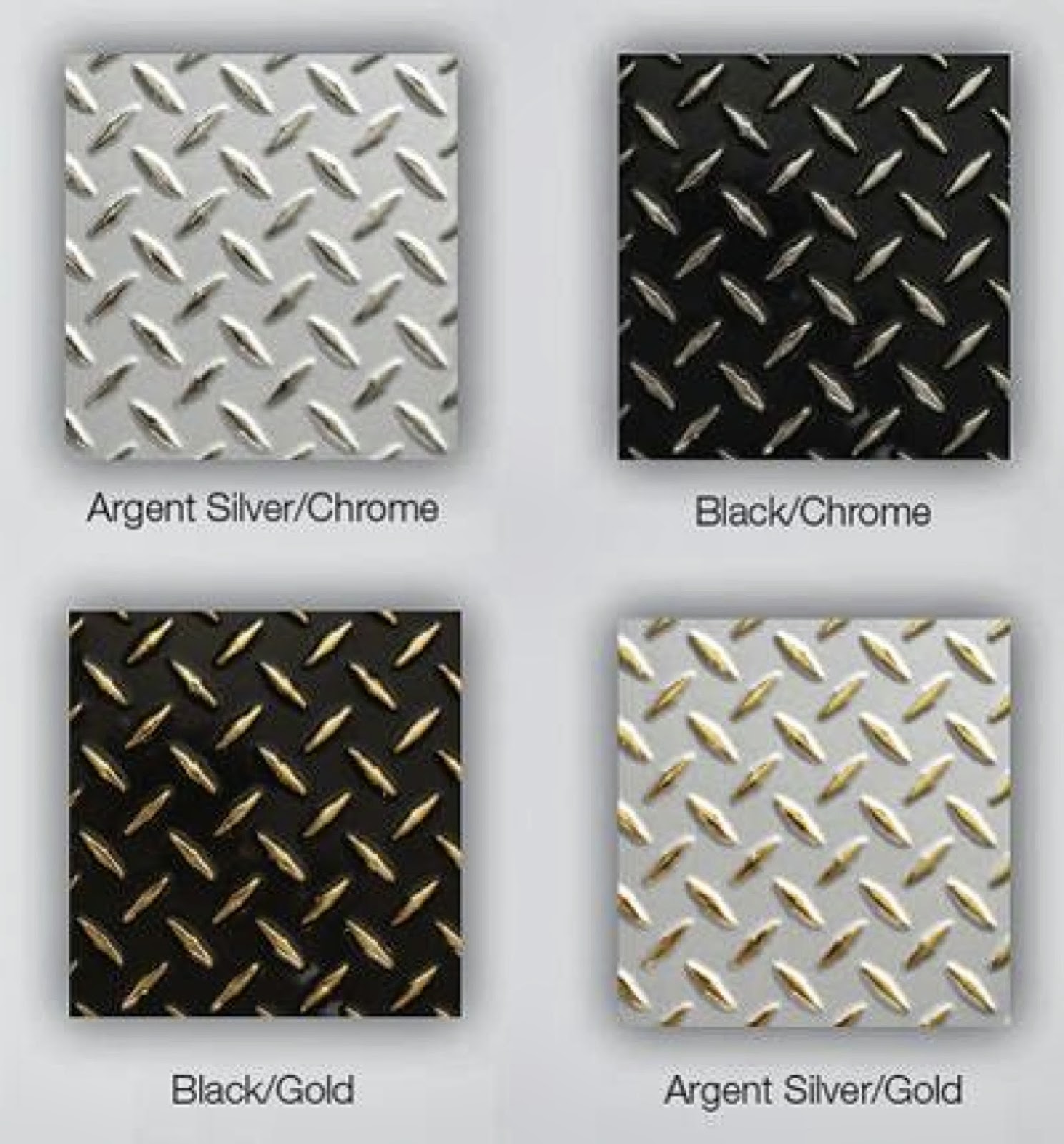 Chrome Plastic Diamond Plate sheets Two Tone Diamond Plate Plastic Sheets