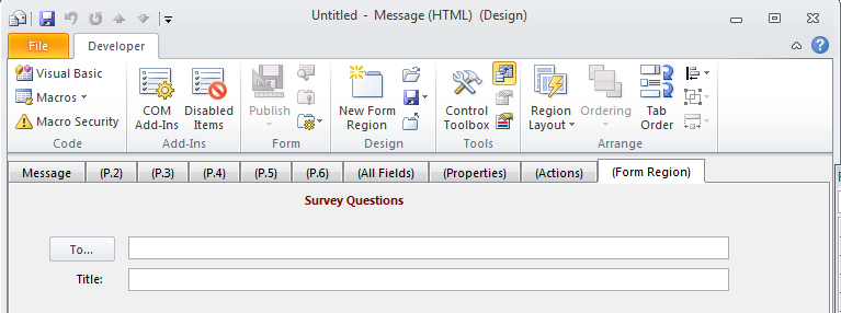 FORM FOR OUTLOOK form for outlook: