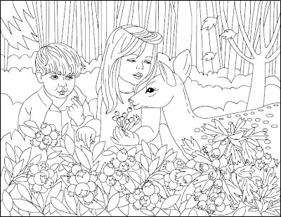Nicole's Free Coloring Pages: Autumn in the Magical Forest * Coloring page