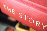 Book with Red Cover; "The Story"