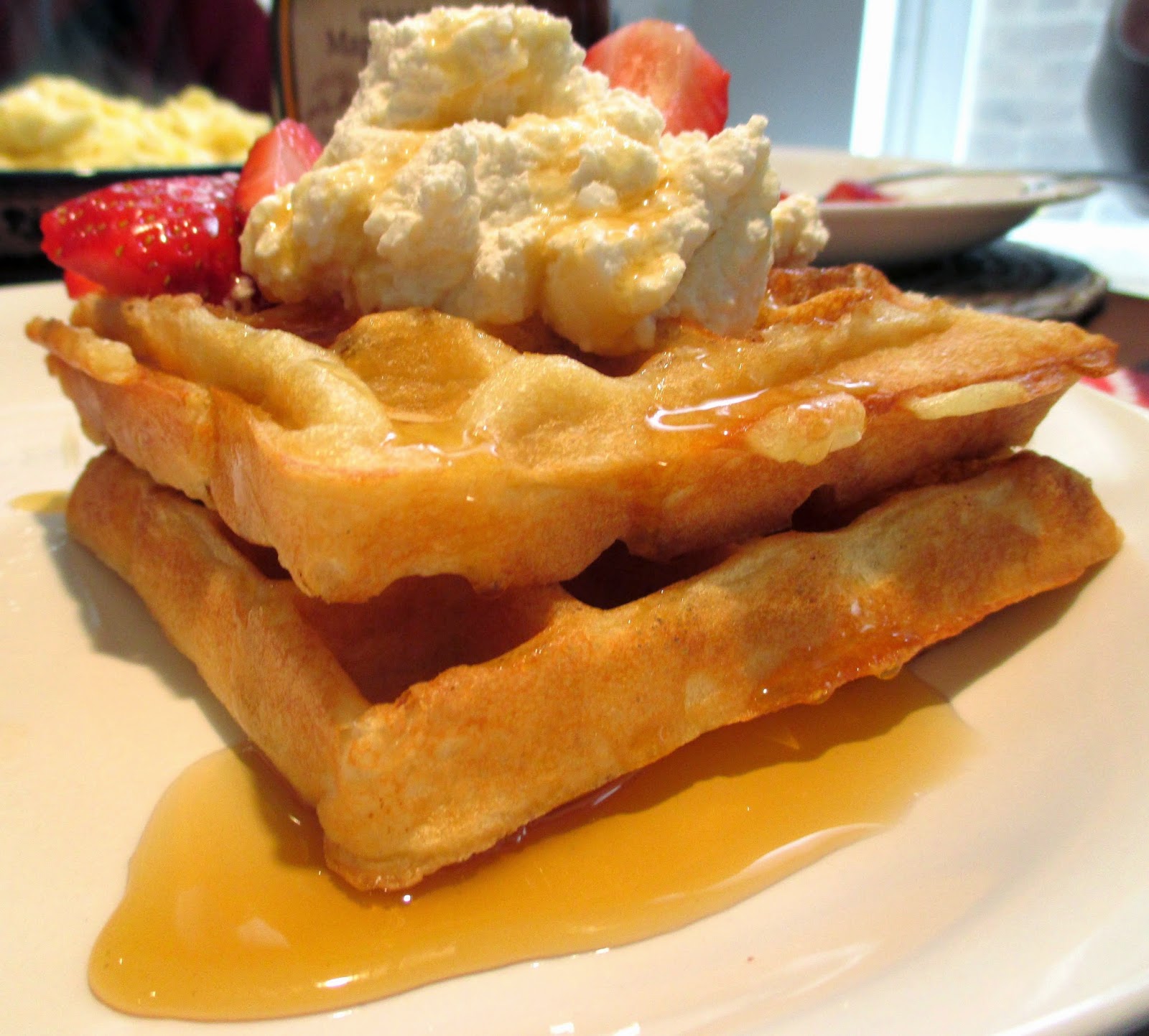 Lasso the Lactose Belgian Waffles & Whipped Cream