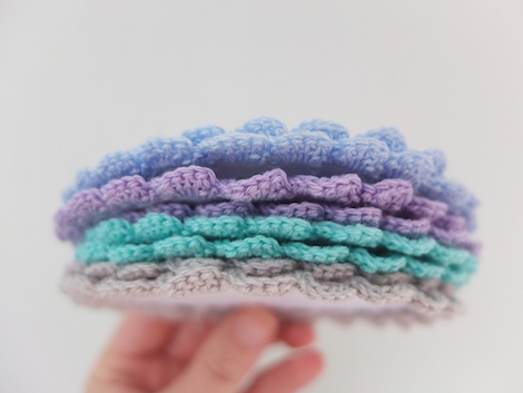 ... stitches fairly tight, but without ripping the card. You will crochet