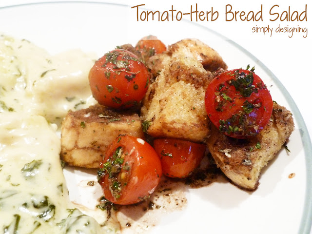 Tomato-Herb Bread Salad | #recipe #emealstotherescue #pmedia #ad