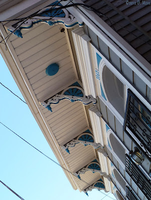 decorative brackets on house in the Bywater Neighborhood New Orleans