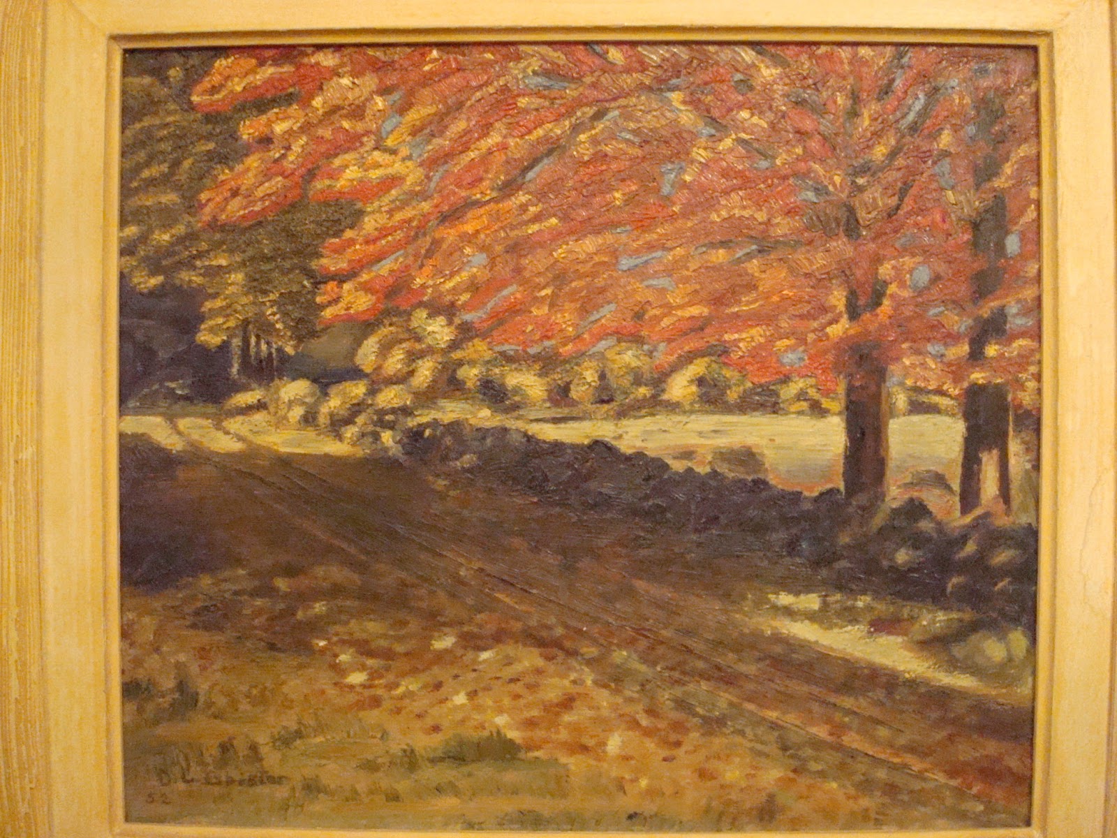Era Antiques Oil on Wood Panel Landscape Painting