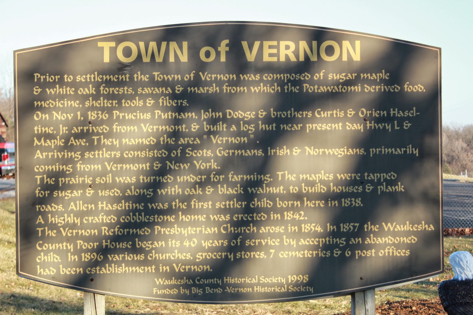 Wisconsin Historical Markers Town of Vernon