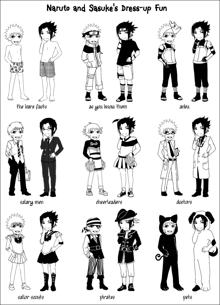 Dumb Naruto Naruto and Sasuke Dressup Fun