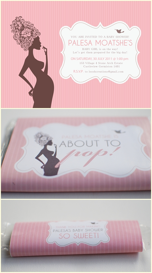 Loosh Creations Sweet Pink Baby Shower Stationery