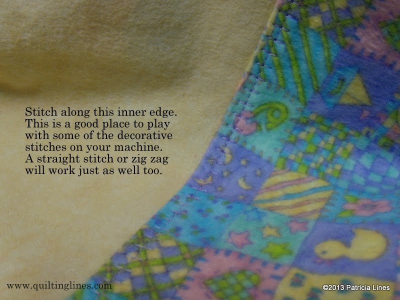 Quilting Lines Flannel Blanket Tutorial