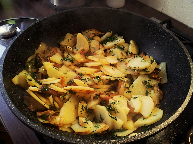очень вкусная жаренная картошка постные блюда укроп пост гарнир