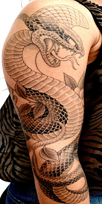 3D Snakes Tattoo on Hands
