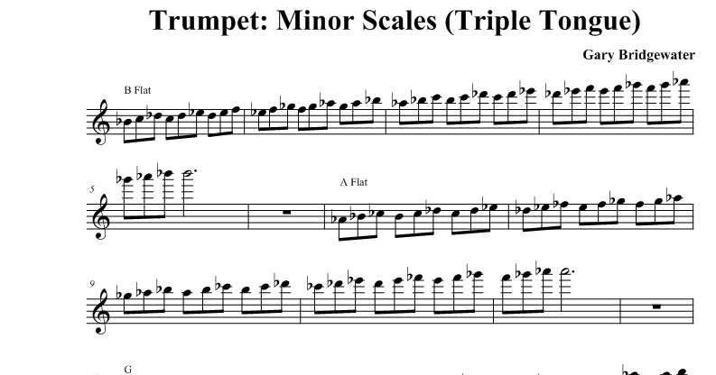 Trumpet Trumpet Minor Scales Triple Tongue They actually use all the same notes. trumpet blogger
