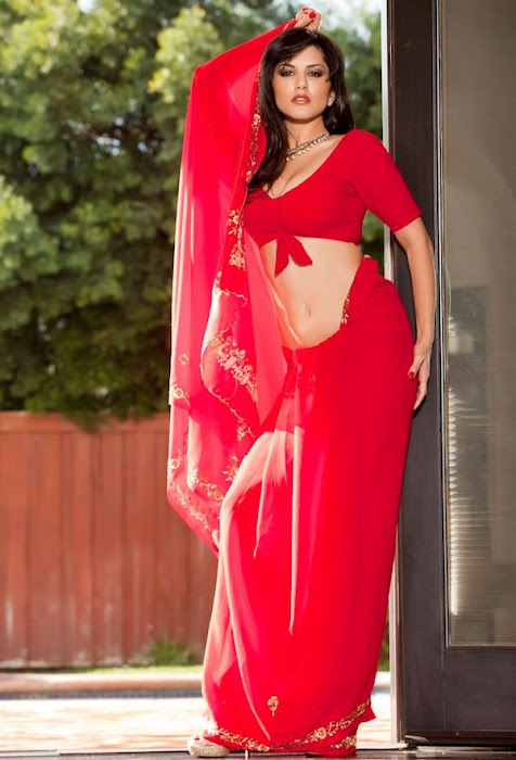 sunny leone | in red saree ss glamour  images