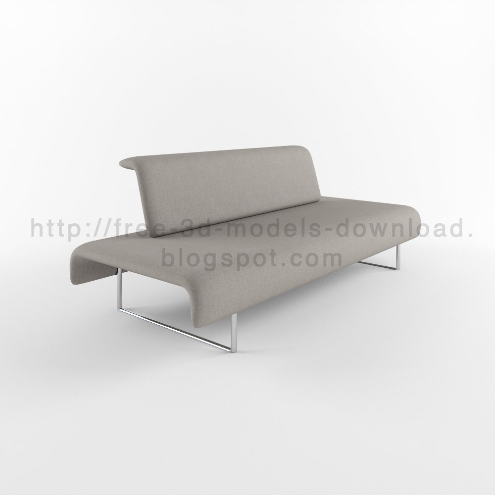 Cloud, 3d модель, 3d model, b&b, free download, furniture, grey, sofa, диван, скачать бесплатно