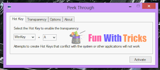 Make any window transparent using a single key_FunWidTricks.Com