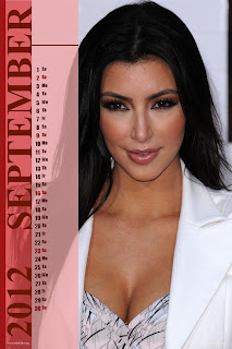 Kim Kardashian Desktop Calendar 2012