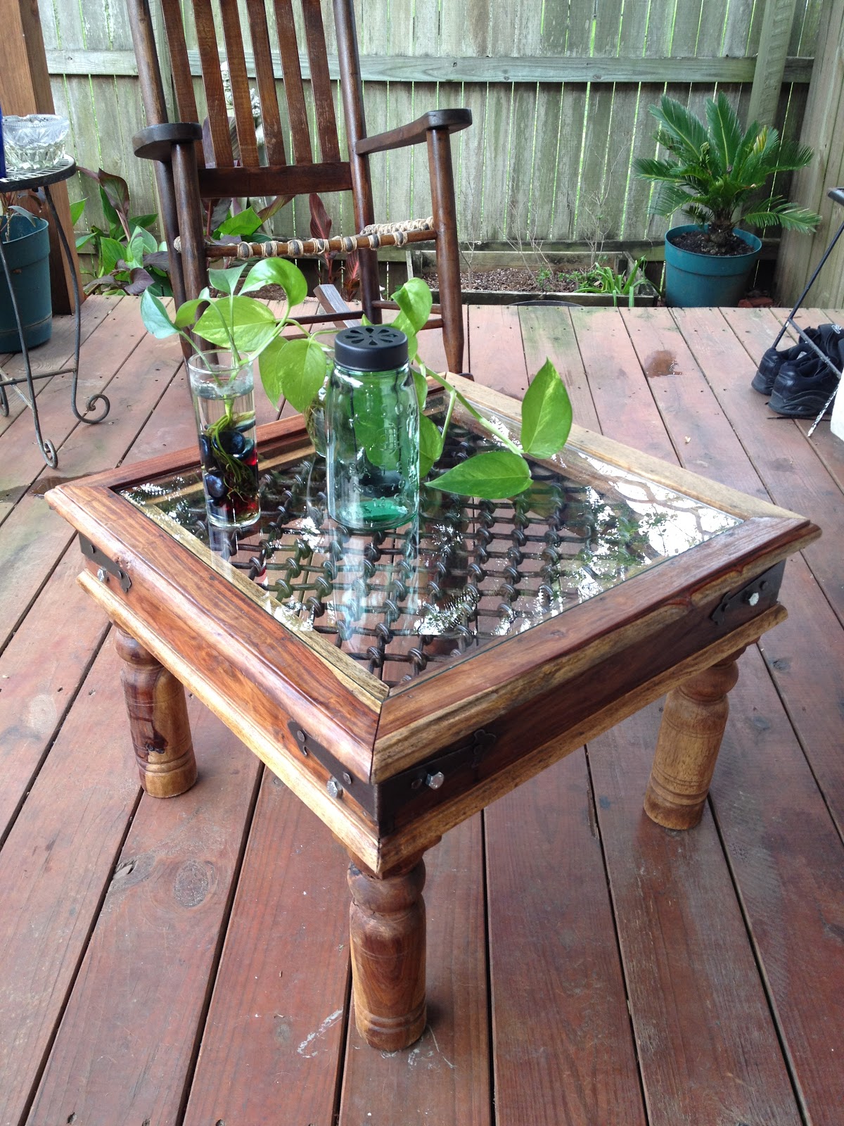Lemon, Bean and Things Table we got from a garage sale!