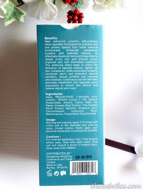 Ideapelle Power Whitening Lotion ingredients list