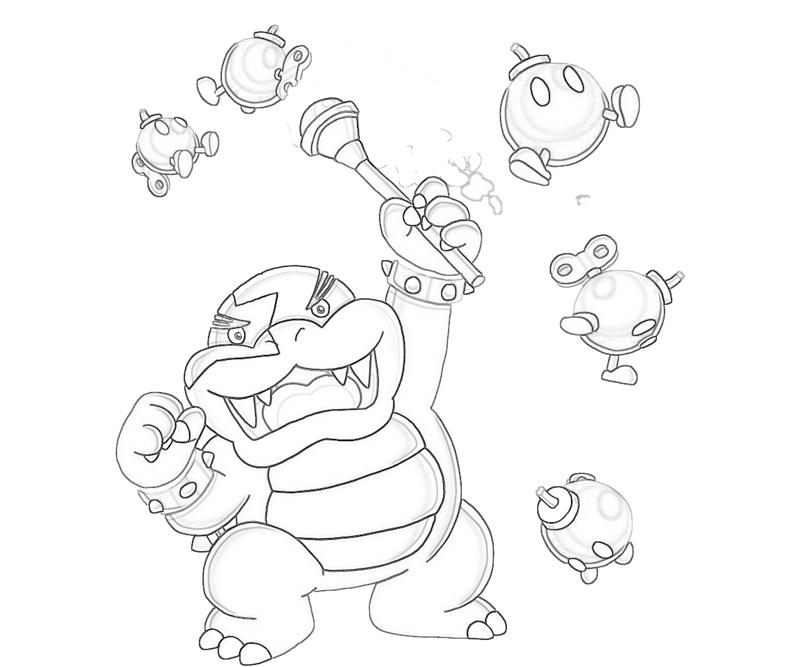 Koopa Coloring Morton Pages Iggy Power Bowser Lemmy Colouring Dry Dark Temp...