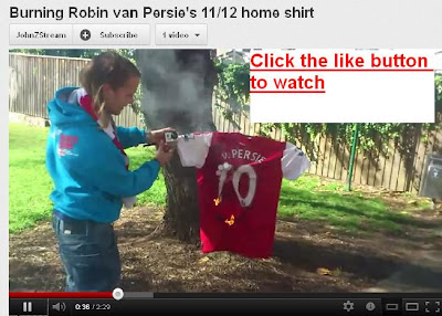 Arsenal Shirt Burning