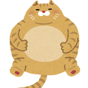 太った猫のイラスト