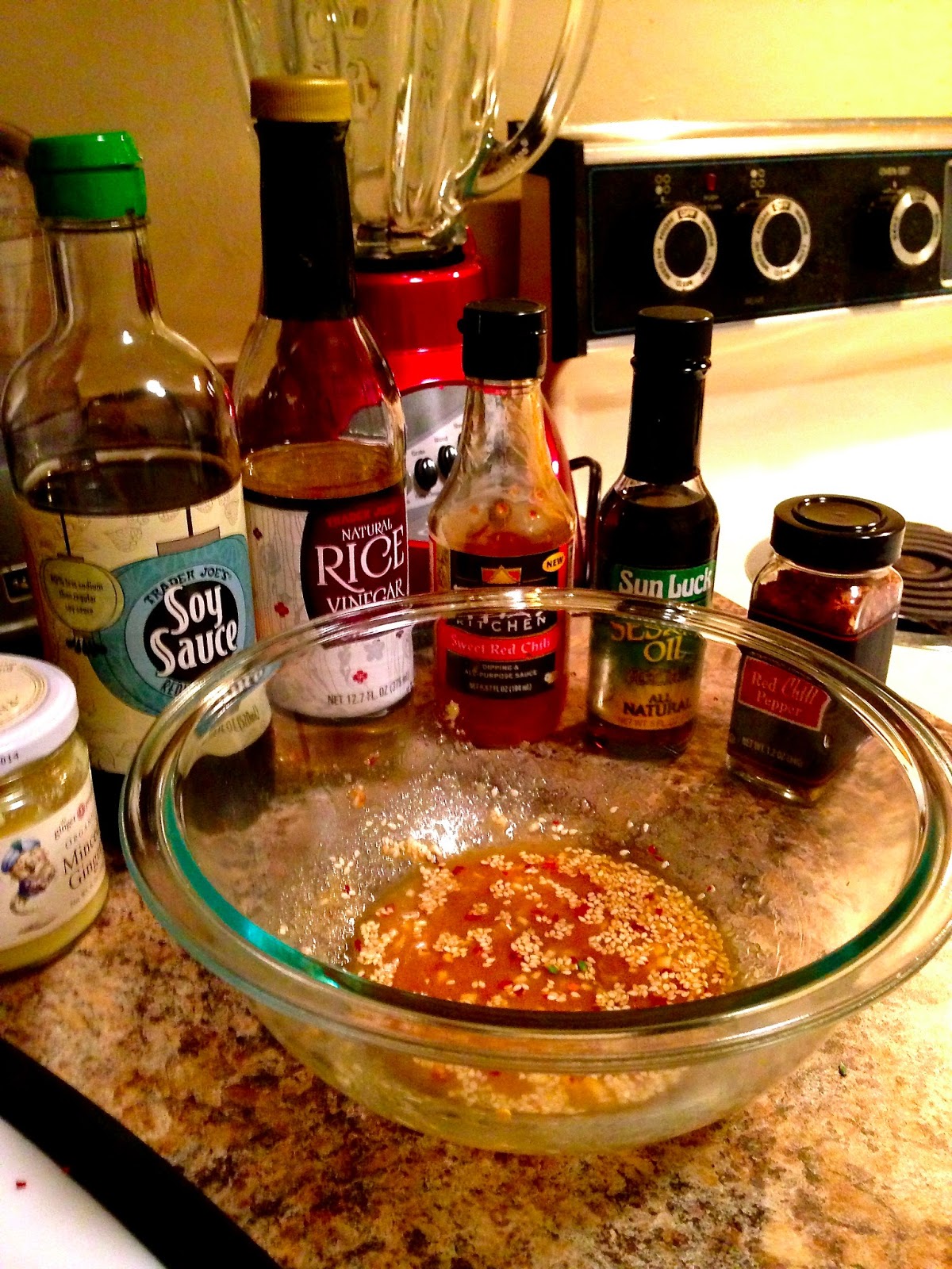 Caroline's Kitchen: Spicy Sesame Ginger Sauce