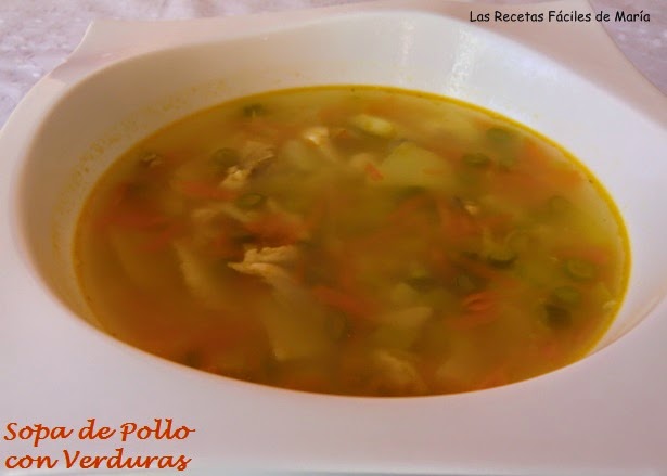 Sopa De Pollo Con Verduras, Receta Casera
