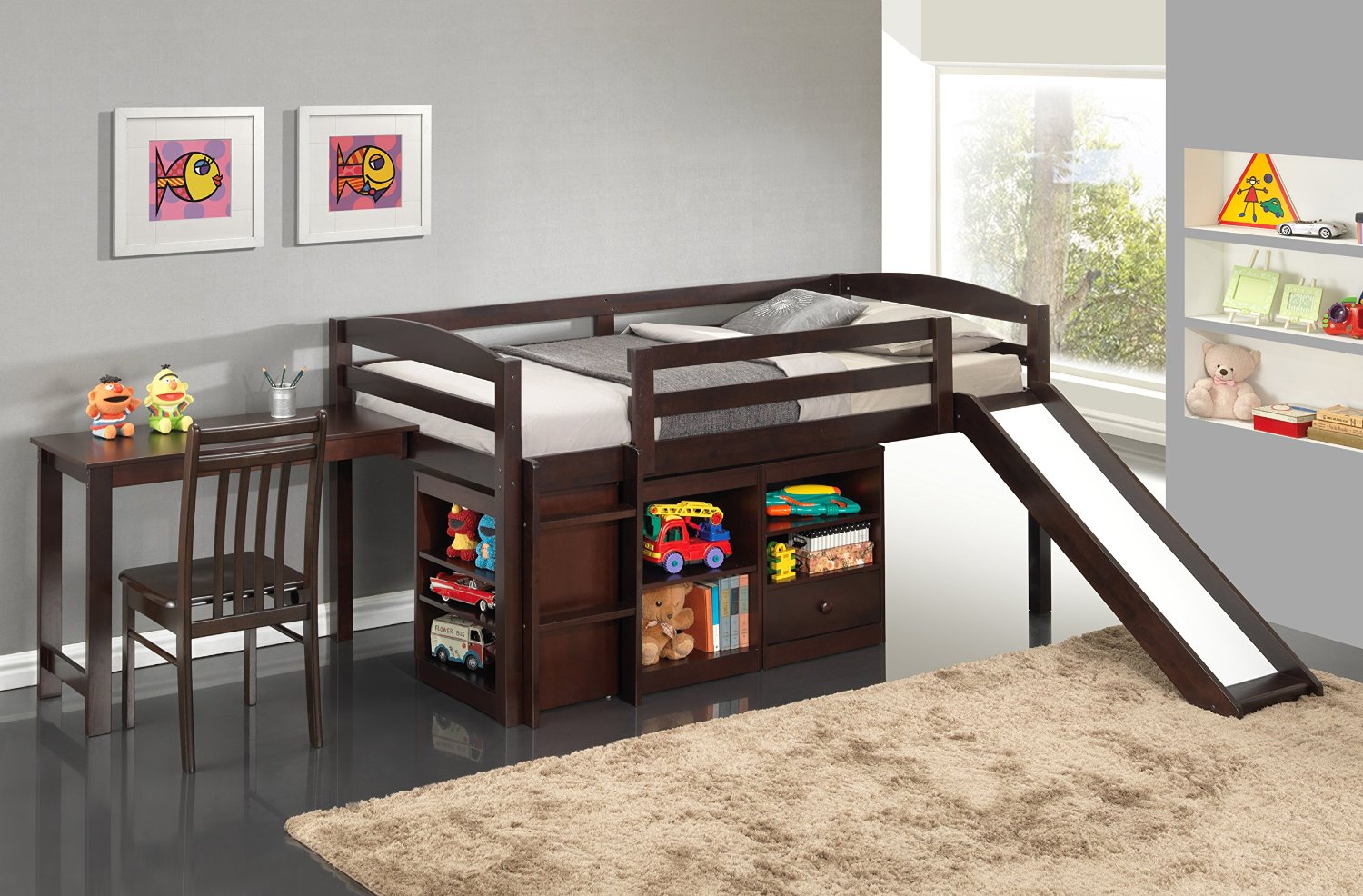 Junior Loft Bed With Slide Walmart Junior Loft Bed With Slide Walmart