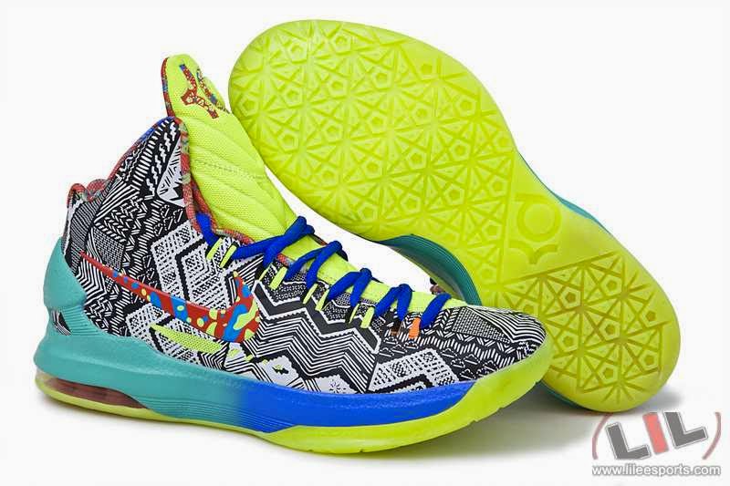 New Products Nike Zoom KD V Yellow Green Black Men Basketball Fashion