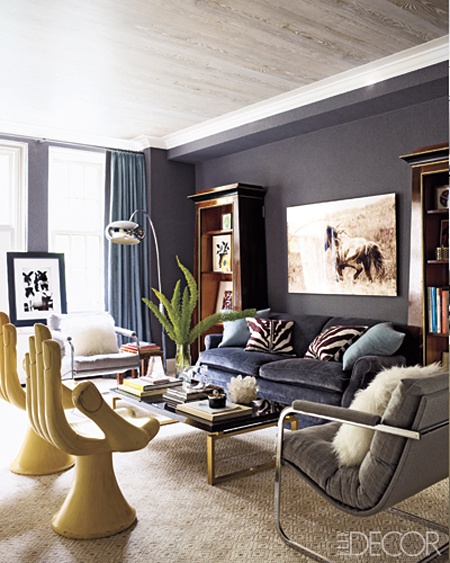 Decoración de Salas de color Azul | Cómo arreglar los Muebles en una