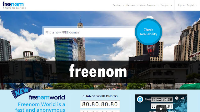 Get a Free Domain Name (freenom)