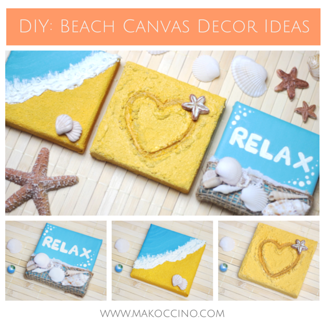 DIY: 3D Beach Canvas Wall Decor Ideas for Home Decoration - Makoccino