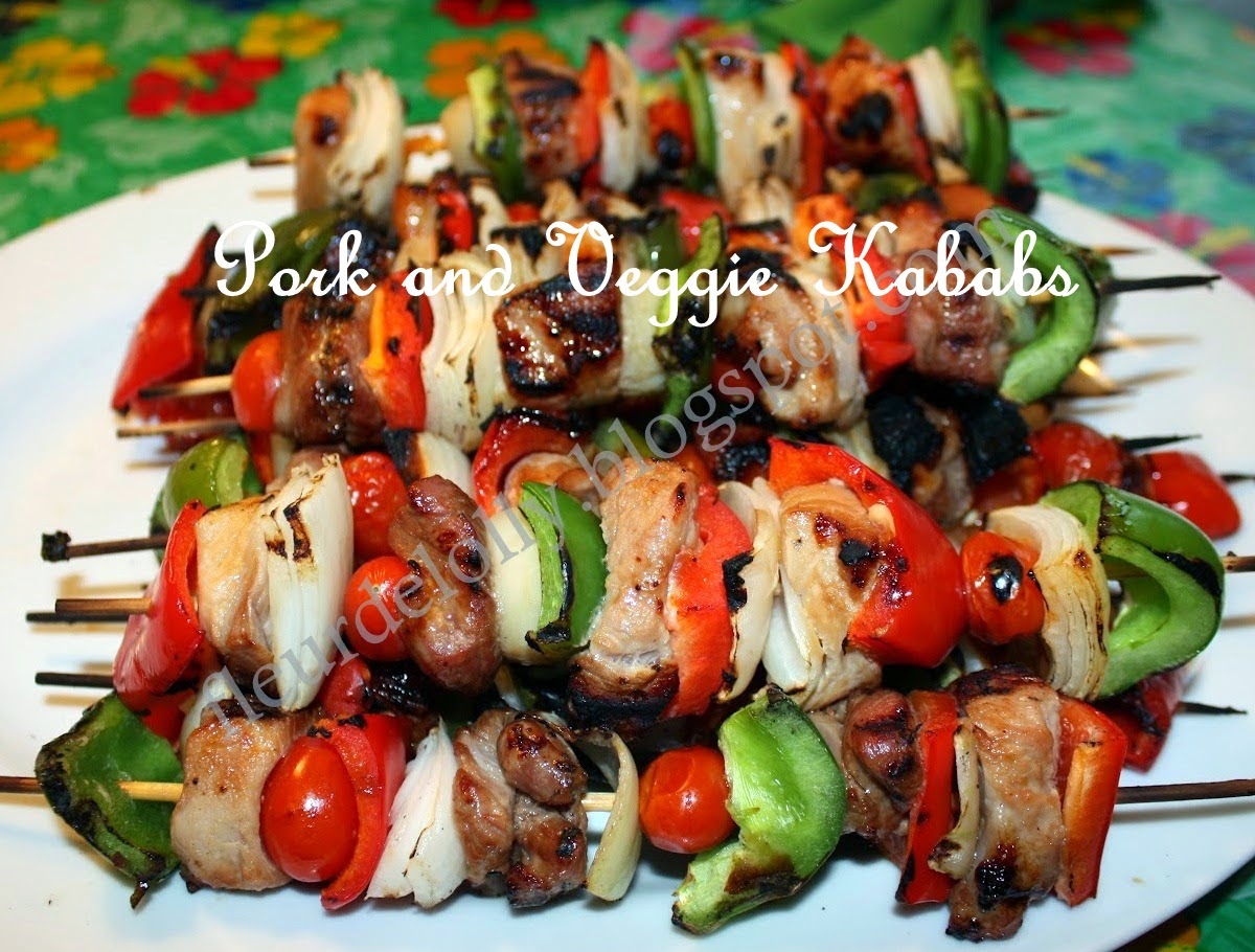 Fleur de Lolly Tiki Time Pork and Veggie Kebabs