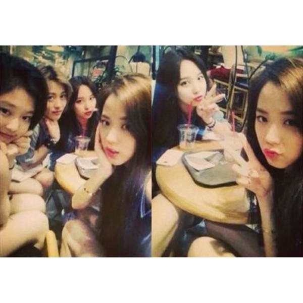Jennie Kim & Kim Jisoo with JYP's Trainees [PHOTO]