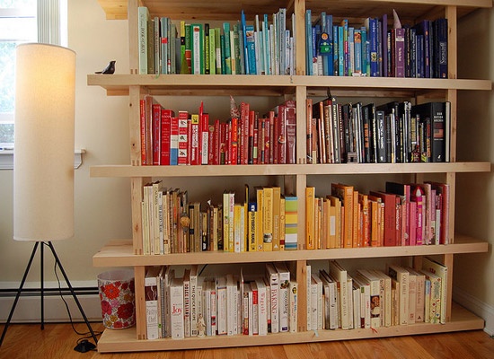 How To Colour Block Your Bookshelves Collective Gen