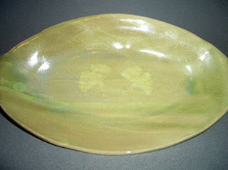 Ginko Leaf serving platter by Lori Buff