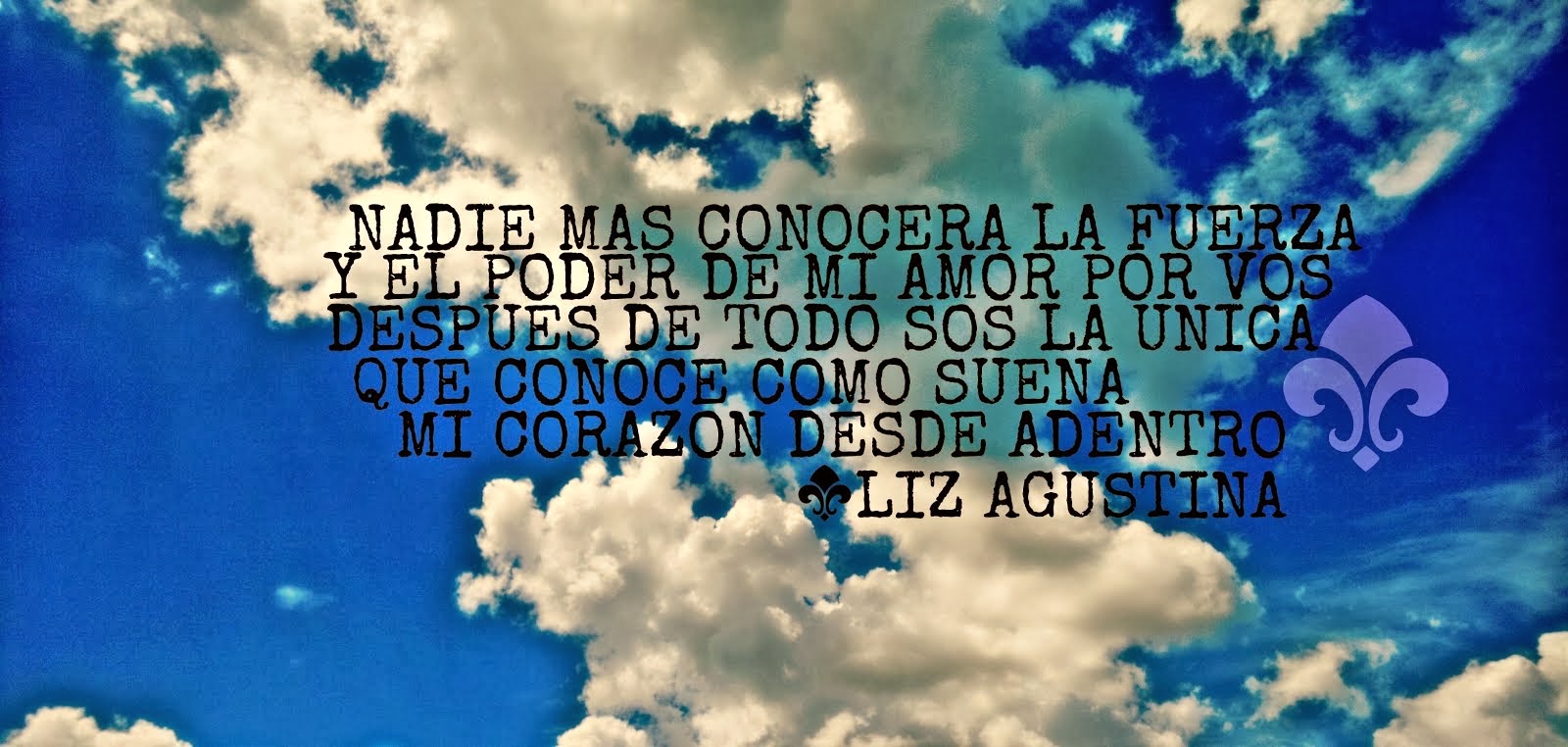 NADIE MAS CONOCERÁ LA FUERZA Y PODER DE MI AMOR POR VOS