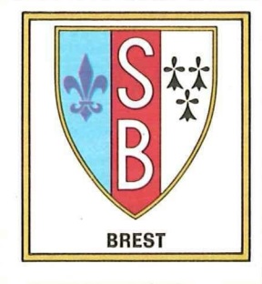 BREST STADE BRESTOIS  1 badge ecusson original choix PANINI FOOTBALL 1977-1992