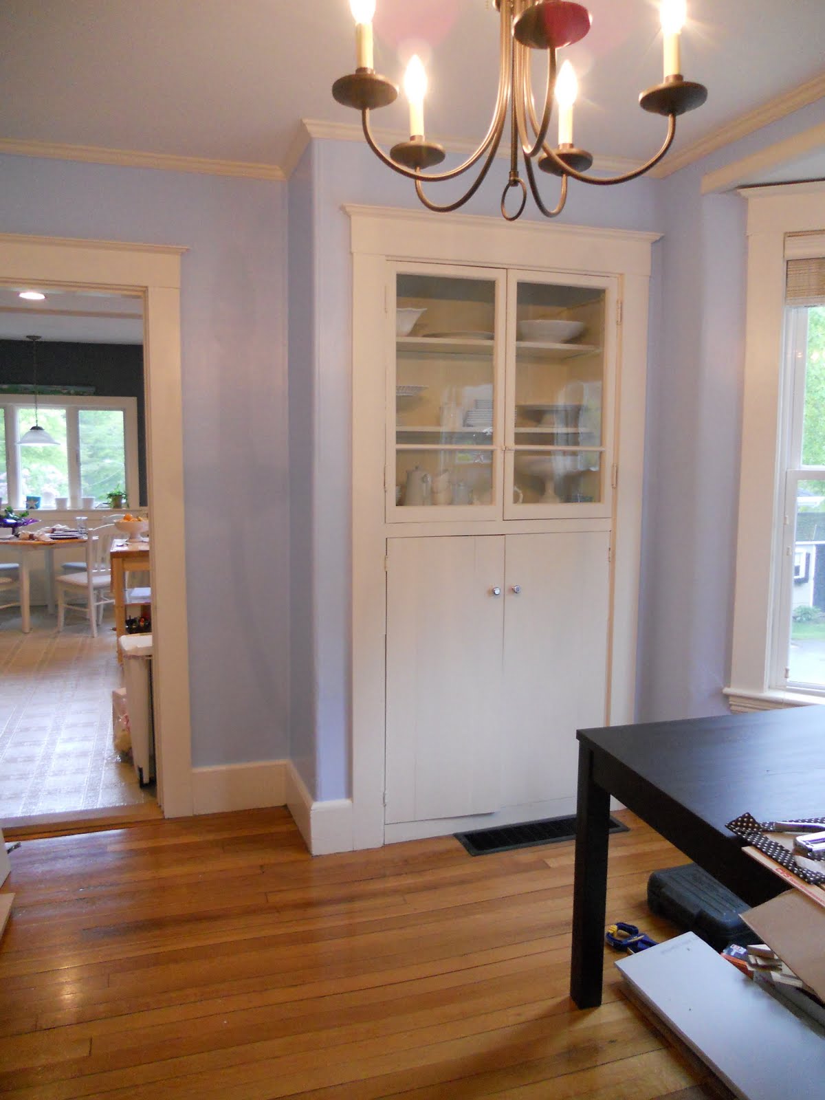 Our Cottage On The Coast Paint + Hutch= Dining Bliss